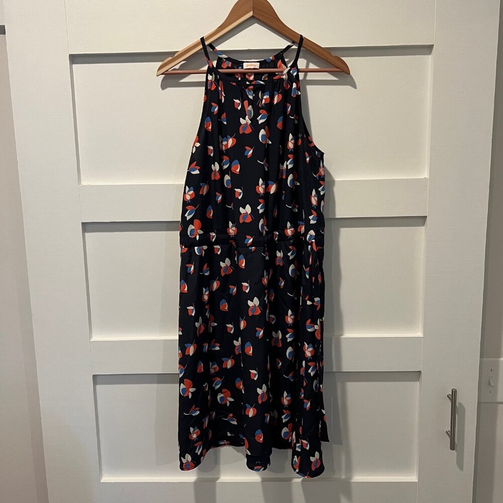 Pixley Tammi Keyhole Dress Navy Floral Size Large